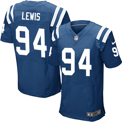 Nike Colts #94 Tyquan Lewis Royal Blue Team Color Men's Stitched NFL Elite Jersey - Click Image to Close